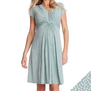 Seraphine knot front maternity dress